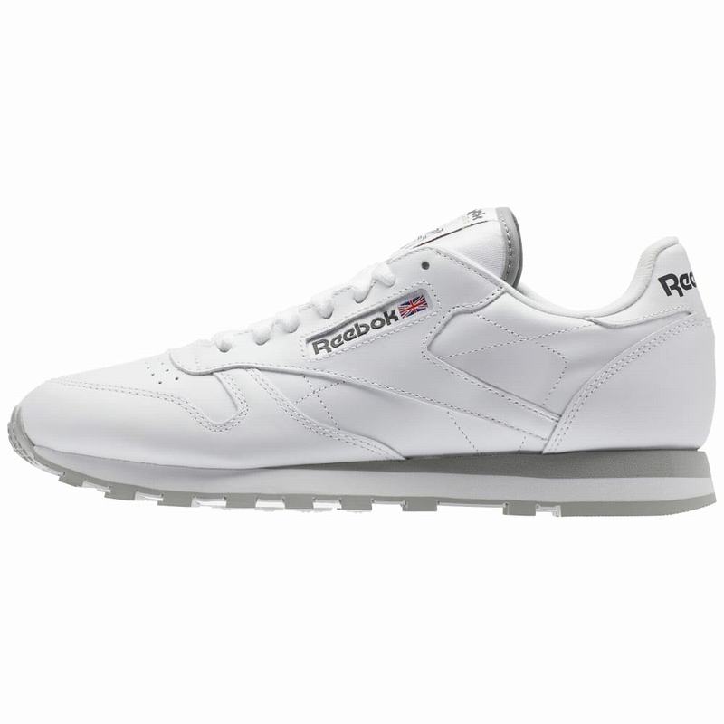 Reebok Classic Leather Shoes Mens White/Light Grey India VY2019EC